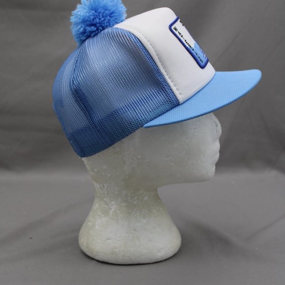 Vintage Patched Trucker Hat - Waterton Oilmens Pom Pom Top - Adult Snapback - Picture 6 of 8